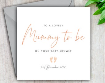 Personalised Baby Shower Card, Mummy To Be, On Your Baby Shower, New Baby, Gift Card, Parents To Be, Baby Shower Party, Boy, Girl, Neutral