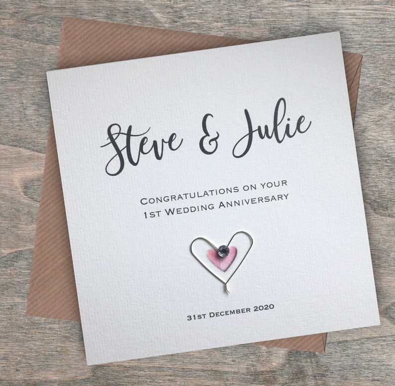 Personalised Anniversary card Husband 1st 2nd 5th 10th 15th 20th 25th 40th 50th