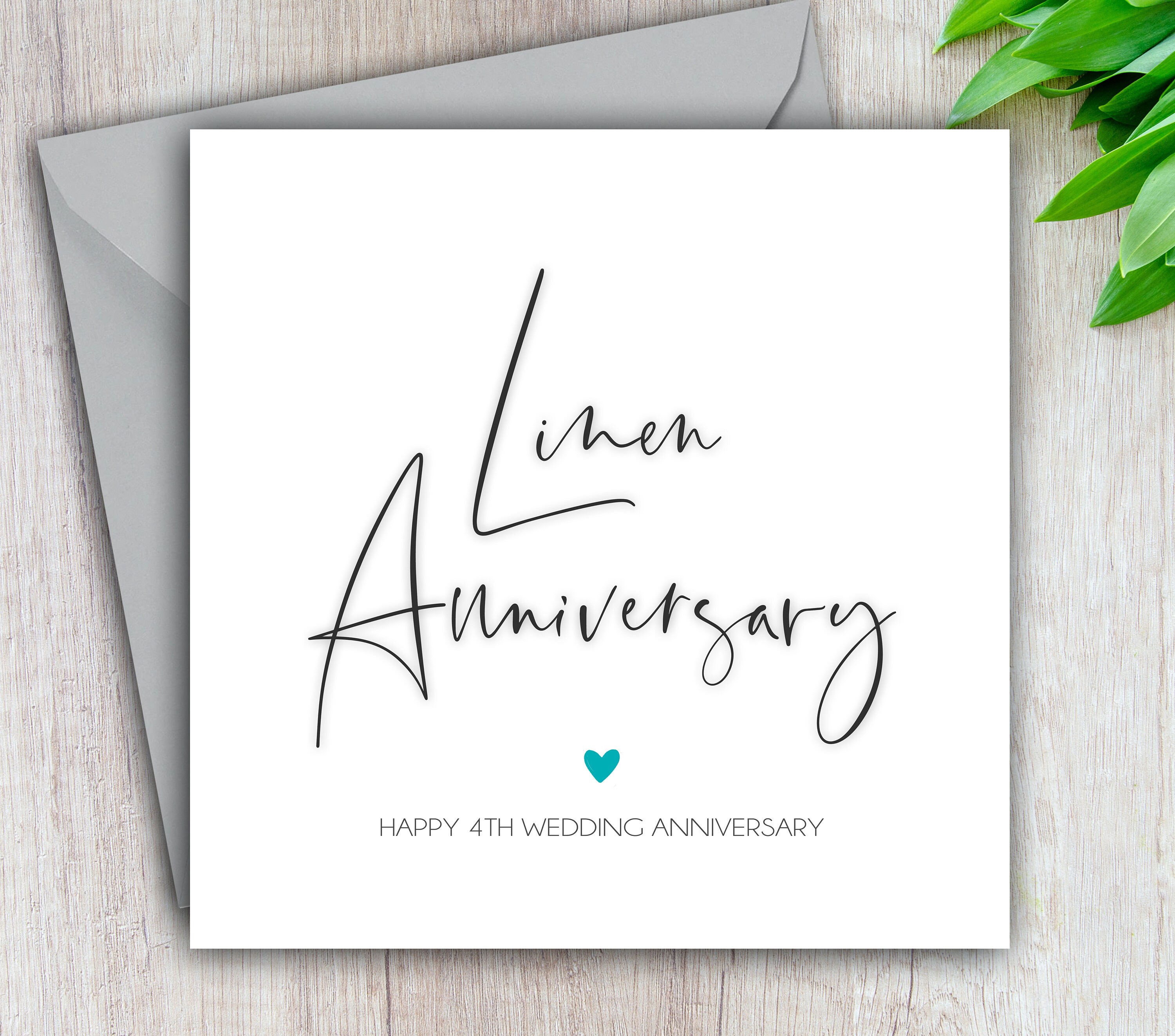 Happy 4th Wedding Anniversary Card Happy 4th Wedding Anniversary Card