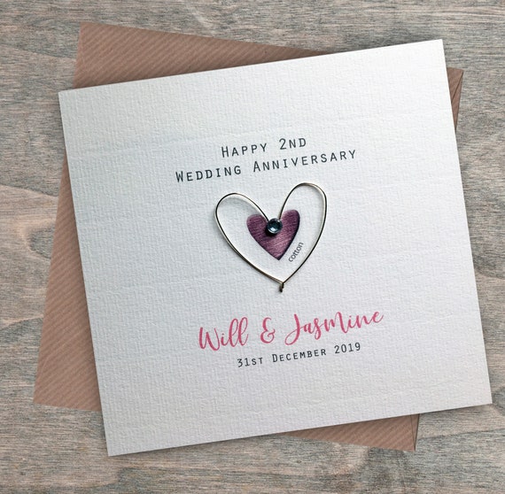 HANDMADE and PERSONALISED LARGE Wedding//Anniversary//Christening Card