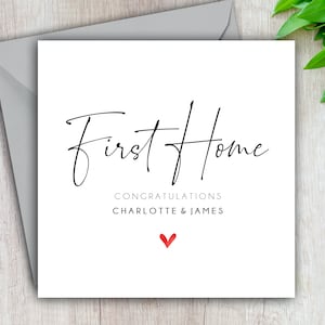 Personalised First Home Card, Congratulations First Home, New First Home Card, New House, Moving Day Card, House Move, Moving In Day