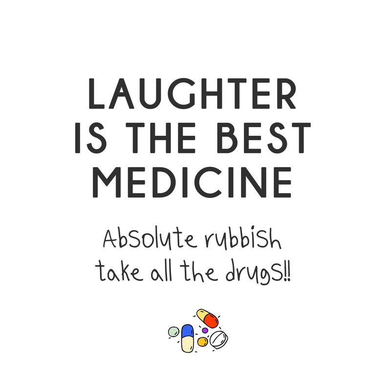 Funny Get Well Card, Feel Better Soon, Laughter Best Medicine, Get Well, Thinking Of You, Broken Bones, Ill, Hospital Operation, Kick Cancer image 2