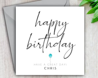 Birthday Card, Happy Birthday Card For A Man, A Boy, For Friend, Best Friend, For Him, Male Friend, Dad, Grandad, Pop, Personalised Handmade