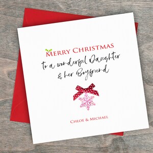 Christmas Card Daughter and Her Boyfriend To A Wonderful | Etsy
