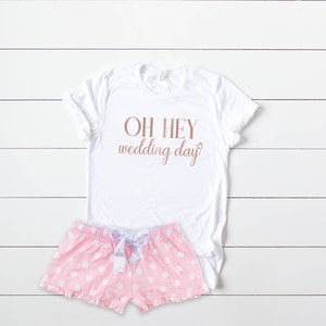 Bride Pajamas, Bridal Pajama Set, Wedding Pajamas, Bridal Shower Gift, Bride to Be Gift, Gift for Bride, Bride PJs, Oh Hey Wedding Day