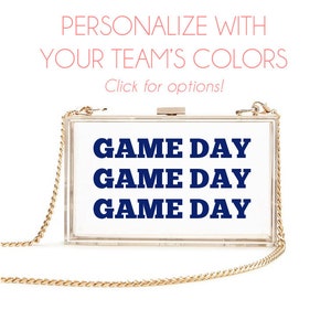 Game Day Clear Clutch, Tailgate Clutch, Clear Stadium Bag, Stadium Bag, Clear Bag, Clear Clutch,  Game Day Bag, Clear Purse, Tailgate