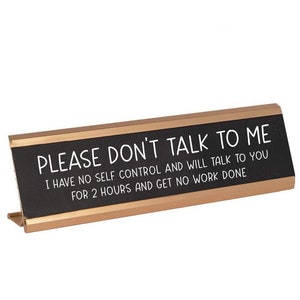 Funny Desk Name Plate, Gift for Coworker, Funny White Elephant Gift, Funny Boss Gift, Desk Accessory, Funny Work Gift, Funny Name Plate