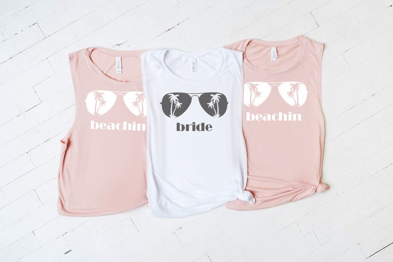 Beach Bachelorette Party Shirts, Bachelorette Party Shirts, Bride's Babes Shirts, Bachelorette Tanks, Muscle Tank, Bride Squad, Beach Tank image 1