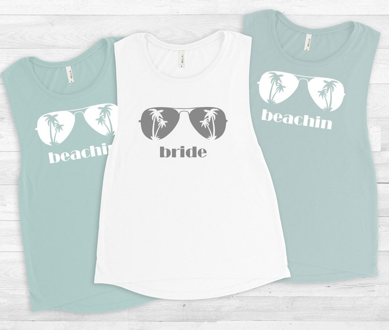 Beach Bachelorette Party Shirts, Bachelorette Party Shirts, Bride's Babes Shirts, Bachelorette Tanks, Muscle Tank, Bride Squad, Beach Tank image 4