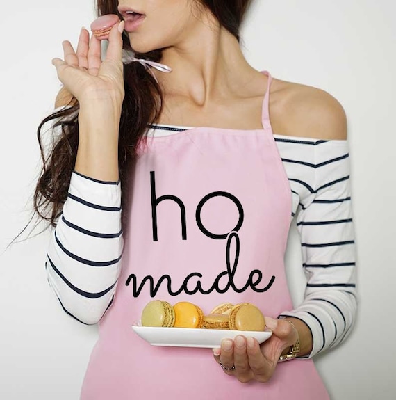 Funny Apron, Ho Made, Funny Chef Gift, Funny Gift for Her, Christmas Apron, Funny Thanksgiving Apron, Funny Gift for Baker, White Elephant