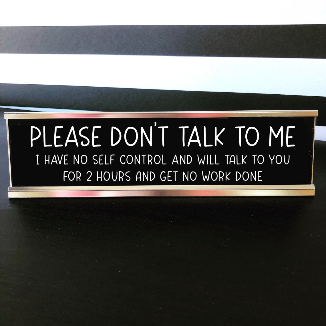 Funny Desk Name Plate, Gift for Coworker, Funny White Elephant Gift ...