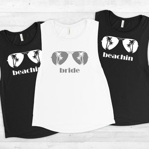 Beach Bachelorette Party Shirts, Bachelorette Party Shirts, Bride's Babes Shirts, Bachelorette Tanks, Muscle Tank, Bride Squad, Beach Tank image 3