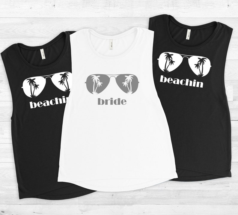 Beach Bachelorette Party Shirts, Bachelorette Party Shirts, Bride's Babes Shirts, Bachelorette Tanks, Muscle Tank, Bride Squad, Beach Tank image 3