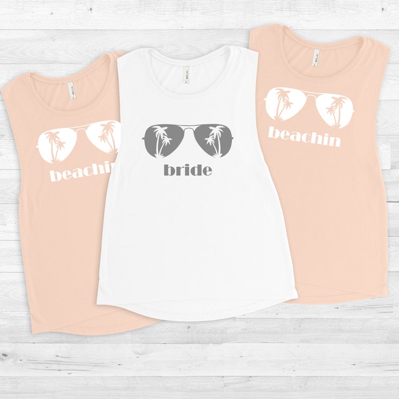 Beach Bachelorette Party Shirts, Bachelorette Party Shirts, Bride's Babes Shirts, Bachelorette Tanks, Muscle Tank, Bride Squad, Beach Tank image 2