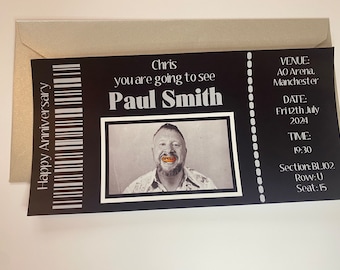 Paul Smith Comedian Tour Ticket | Paul Smith souvenir ticket, Paul Smith merch, Surprise ticket, Surprise gift, Comedy ticket