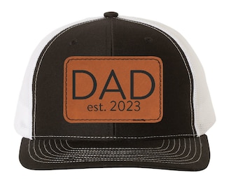 Sombrero de papá con parche de cuero, sombreros de papá para hombres, parche de sombrero de papá, sombrero de camionero, Snapback, sombrero de papá personalizado, sombrero de papá establecido