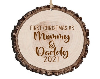 First Christmas Mommy and Daddy Gift, New Grandparents Gift, Grandparent Ornament, Grandparents Gift, Christmas Ornament, Baby Ornament