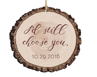 Houten ornament 5e verjaardag, gepersonaliseerd gegraveerd cadeau