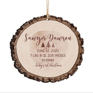 Baby First Christmas ornament Personalized, Baby Ornament, Baby Birth Stats Christmas, Baby&#39;s First Christmas Ornament, Christmas ornament