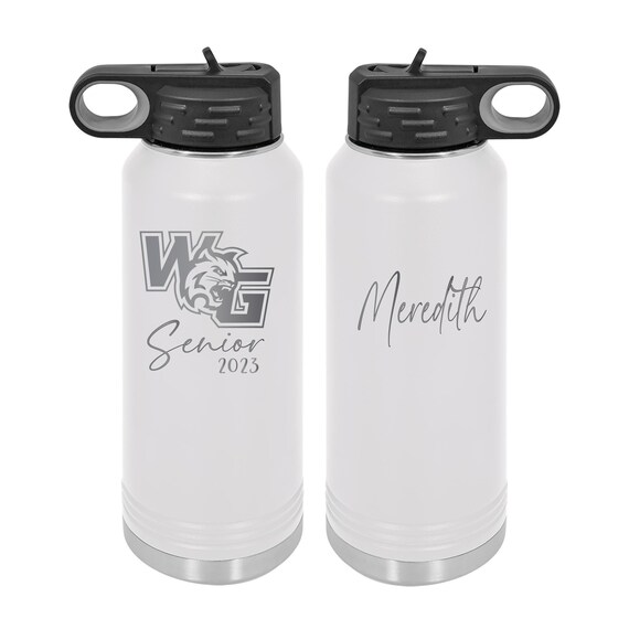 Personalized Stainless Steel Water Bottle - Custom Engraved Name, Insulated With Straw Lid, 24oz/32oz/40oz - View #10