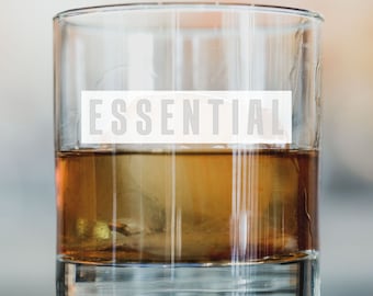 Whiskey Glasses Essential Worker Whiskey Glass Tumbler Gift for Dad Father&#39;s Day Gift Gift from Son Bourbon glass -10.5 oz