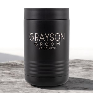 Groomsman Gift, Groomsmen Gift, Bachelor gift, Beer Can Holder, Husband Gift, Fathers Day Gift, Bachelor Party Gif, Custom Can Cooler