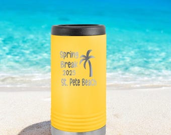 Personalized Skinny Can Cooler, Insulated Stainless Steel, Bridesmaid Gift