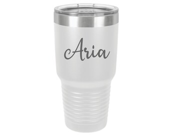 Personalized 30 Oz Tumbler, Laser Engraved Stainless Steel Cup
