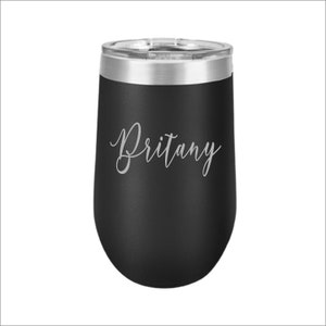 Personalized Wine Tumbler, Custom Wine Tumbler, Engraved Wine Tumbler, Monogram Wine, Bridesmaid Tumbler, Insulated Wine, Wine Cup with Lid