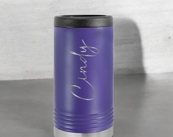 Personalized Skinny Can Cooler: Stainless Steel Insulated Seltzer Holder