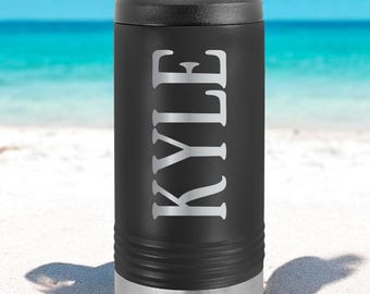Personalized Stainless Steel Skinny Can Cooler, Bridesmaid Bachelorette Party Gift
