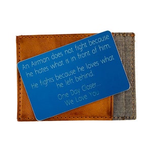 Dad Birthday Card for Him, Wallet Insert Card, Boyfriend Gift, Metal Wallet Card, Custom Wallet Card Personalized Quote Gift for Him image 6