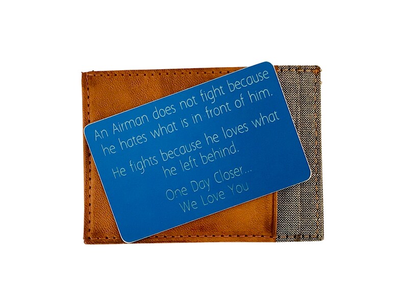 Dad Birthday Card for Him, Wallet Insert Card, Boyfriend Gift, Metal Wallet Card, Custom Wallet Card Personalized Quote Gift for Him image 6