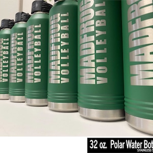 Volleyball Water Bottles, Team Water Bottle, Bulk Water Bottle Custom Logo, Sports Team Water Bottle, 32 ounce, Bulk Discount, Team Sports