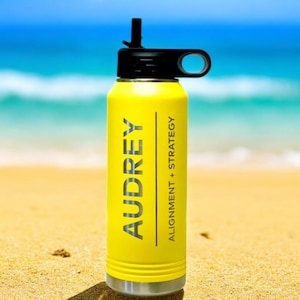 Personalized Stainless Steel Water Bottle: Custom Laser Engraved Sports Bottle