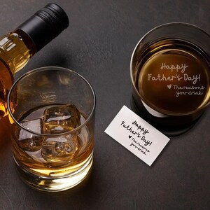 Personalized Handwriting Whiskey Glass Custom Whiskey Glasses on Bar Quality Glassware 10.5 oz