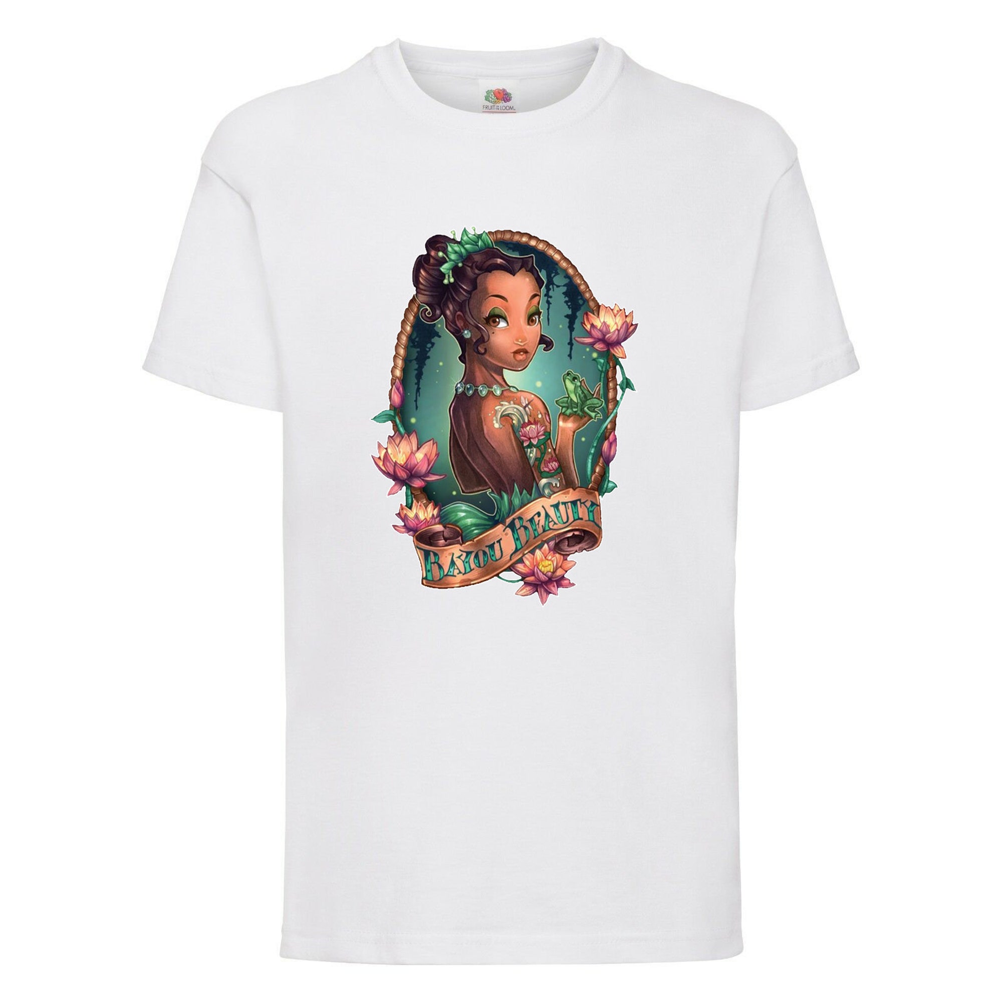 Disney Princess Tiana Tattoo The Princess and The Frog Bayou Beauty Kids Unisex Boy Girl Birthday Gift T shirt