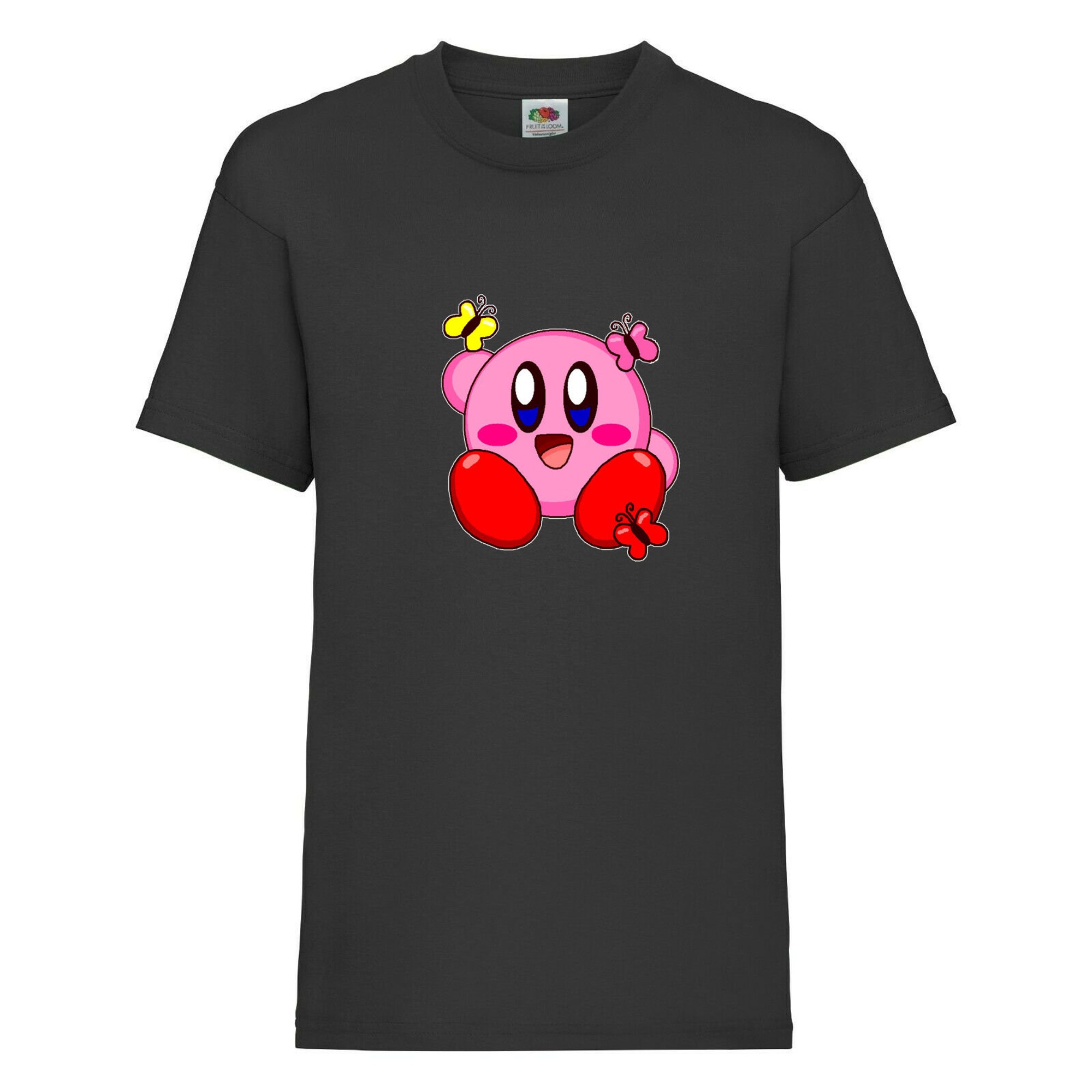 Kirby And The Forgotten Land With Butterflies Kids T Shirt