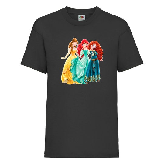 Disney All Princess Art Funny Printed Kids Unisex Boy Girl Tshirt Gift T shirt