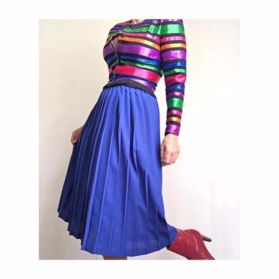 Vintage 80s Pleated Leslie Fay Classic Skirt