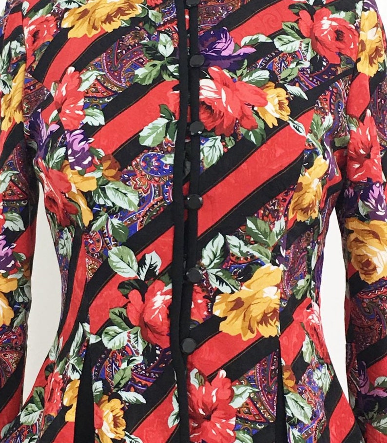 Beautiful Vintage 1980/'s Richard Warren Silk Blouse Asian Style