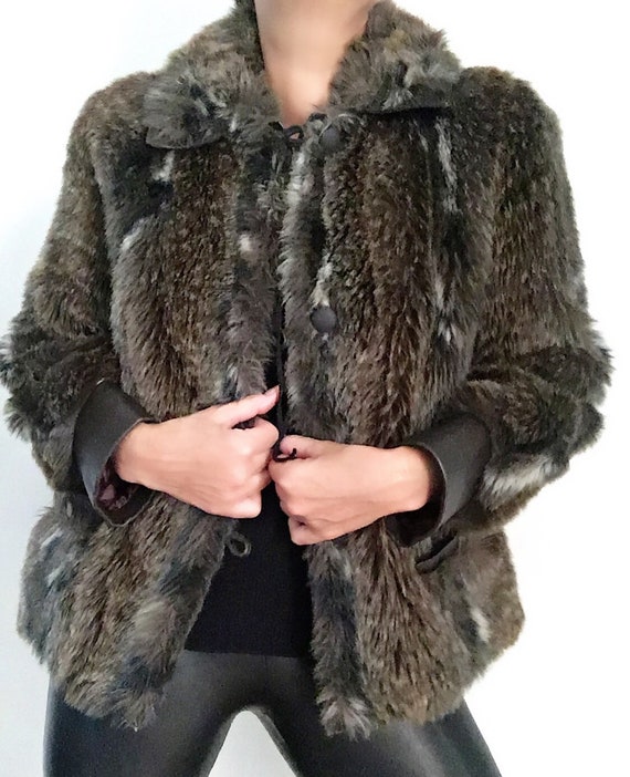 Vintage 70s Faux Fur Bomber Jacket / Vintage Lill… - image 1