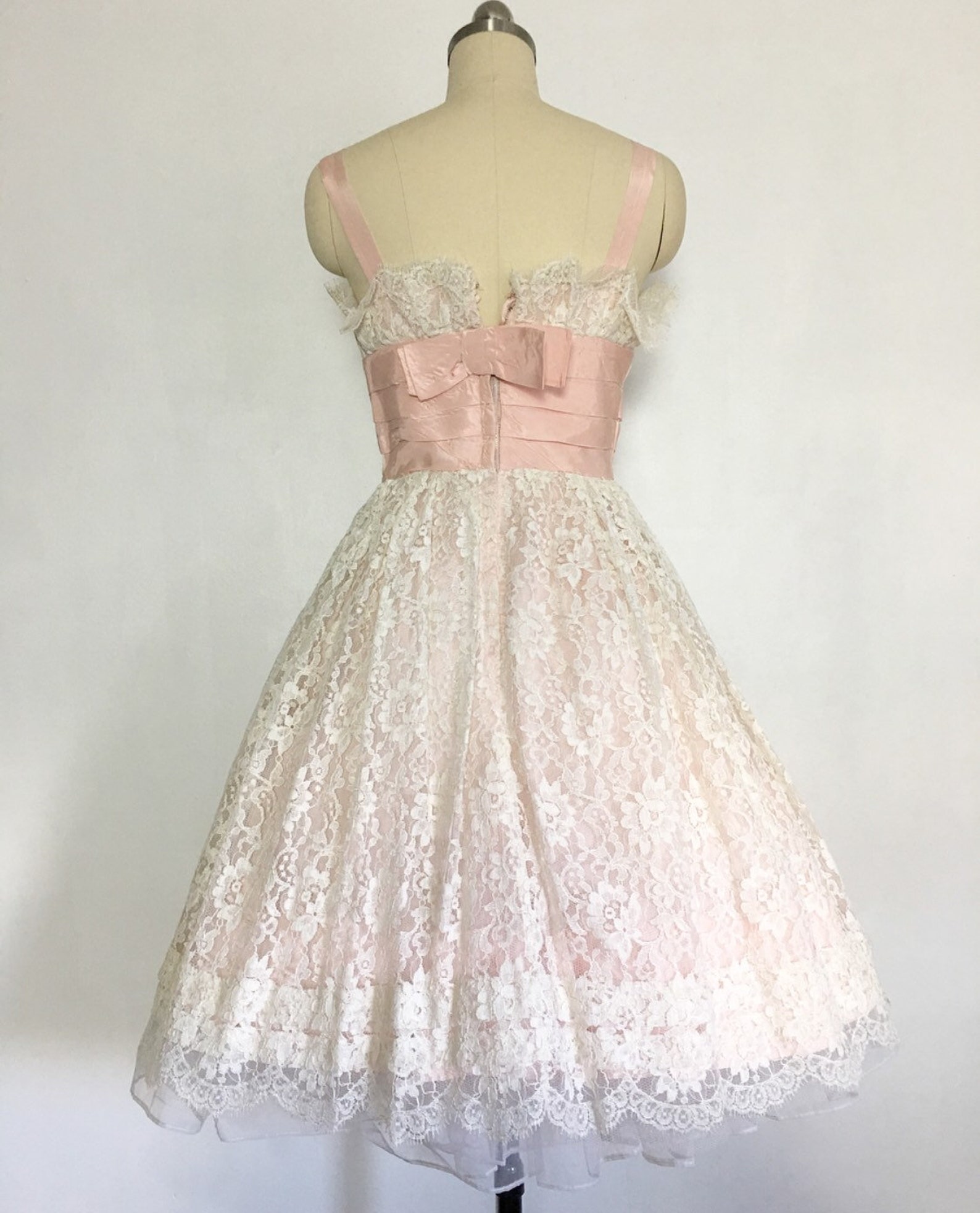 Vintage 1960s Prom Dress Lace Taffeta Dress 60s Party | Etsy