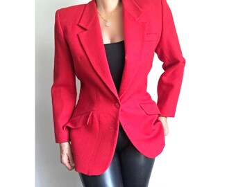 80s red blazer