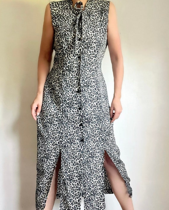 Vintage Animal Print Dress, Vintage Cheetah Print… - image 6