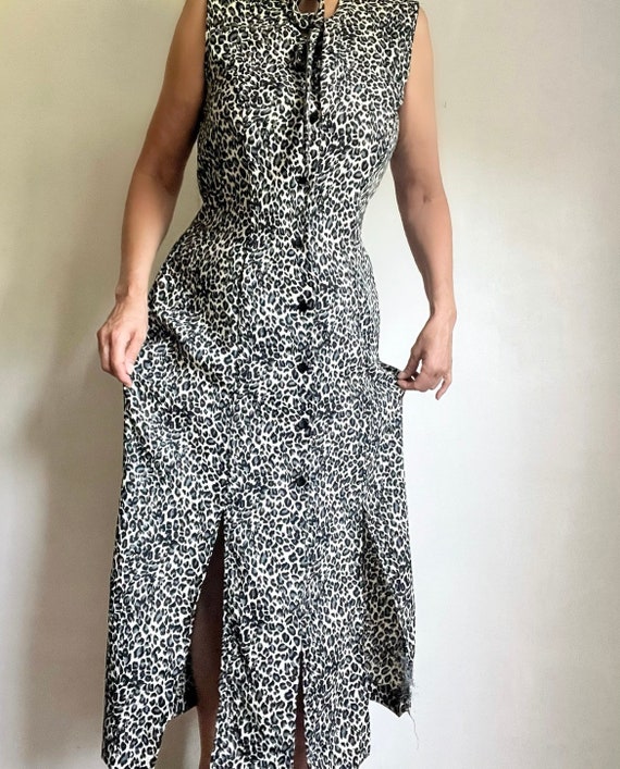 Vintage Animal Print Dress, Vintage Cheetah Print… - image 7