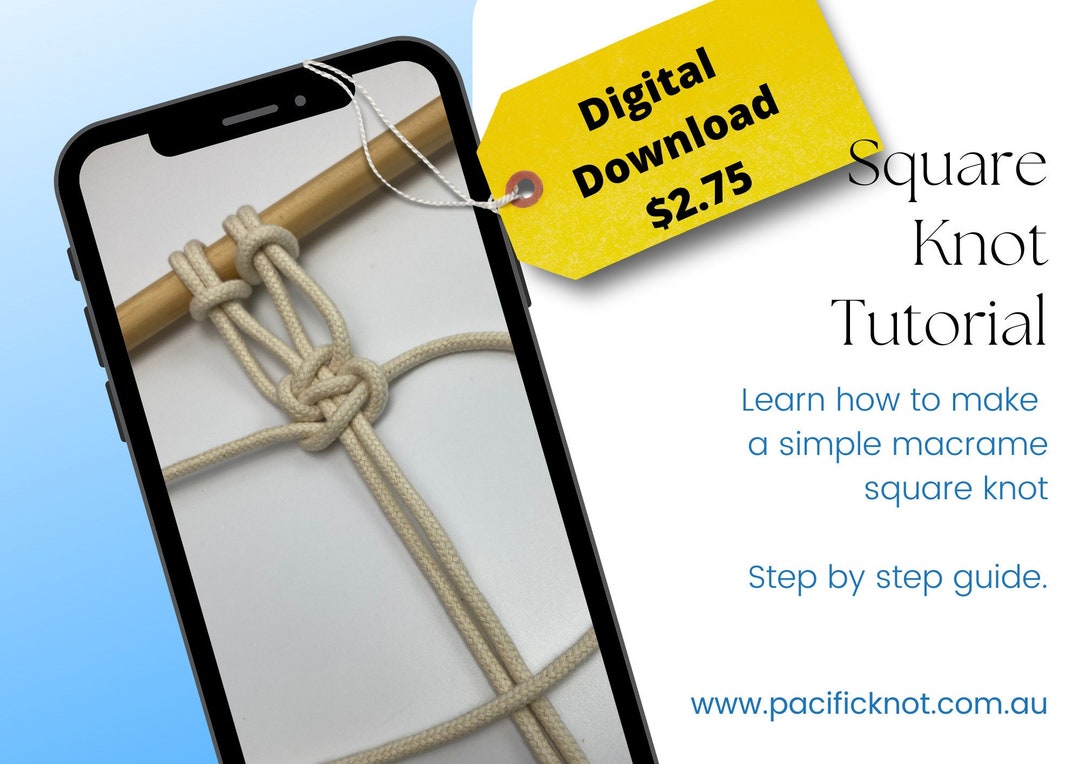 Learn Macrame Square Knot Tutorial Etsy