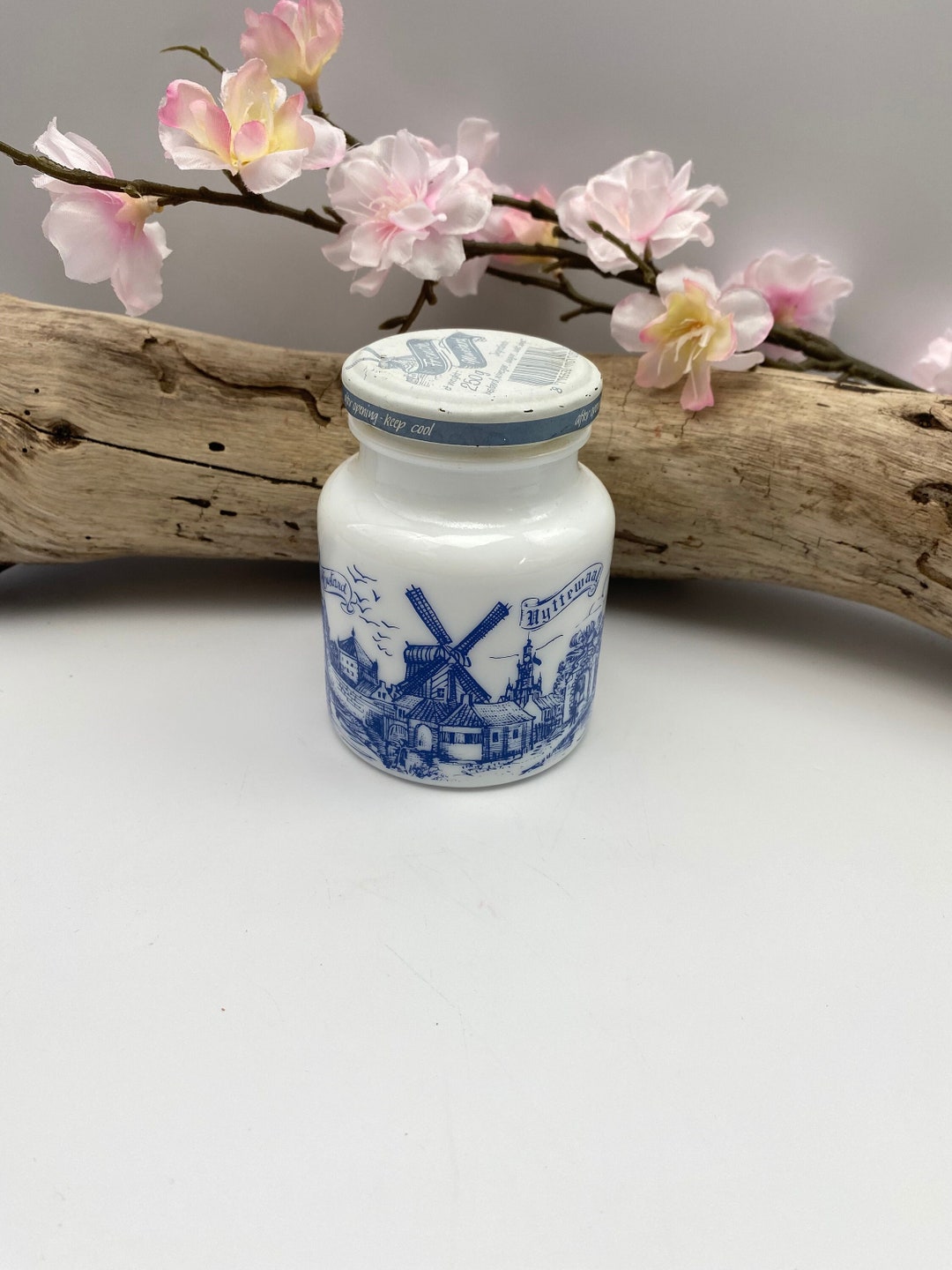 German Mustard Jar / Milk Glass / Vintage Homewares Etsy