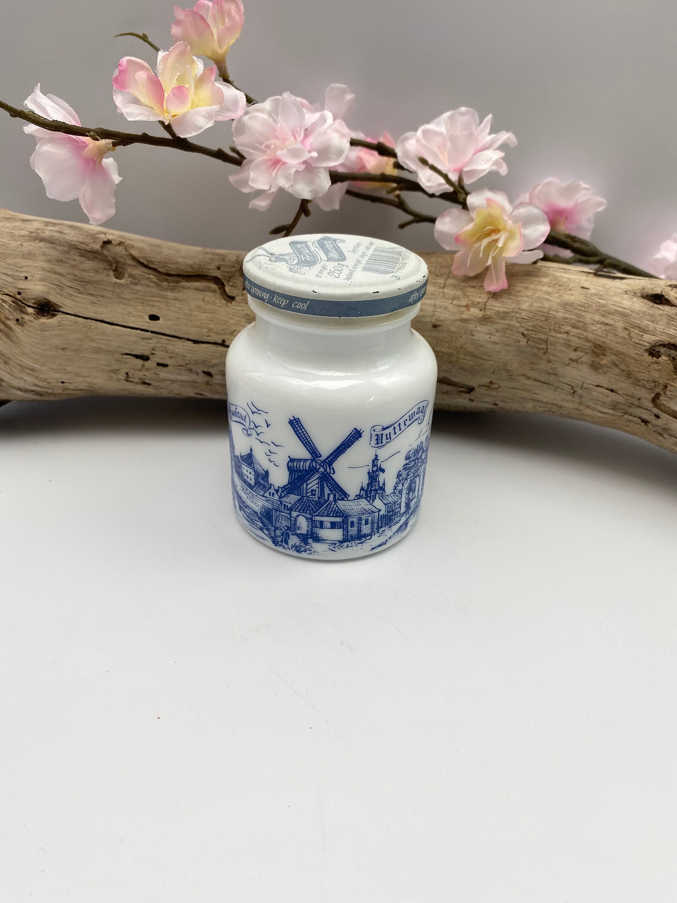 German Mustard Jar / Milk Glass / Vintage Homewares Etsy