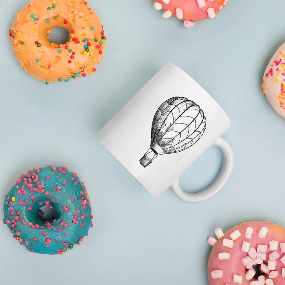 Hot Air Balloon Coffee Tea Mug Etsy